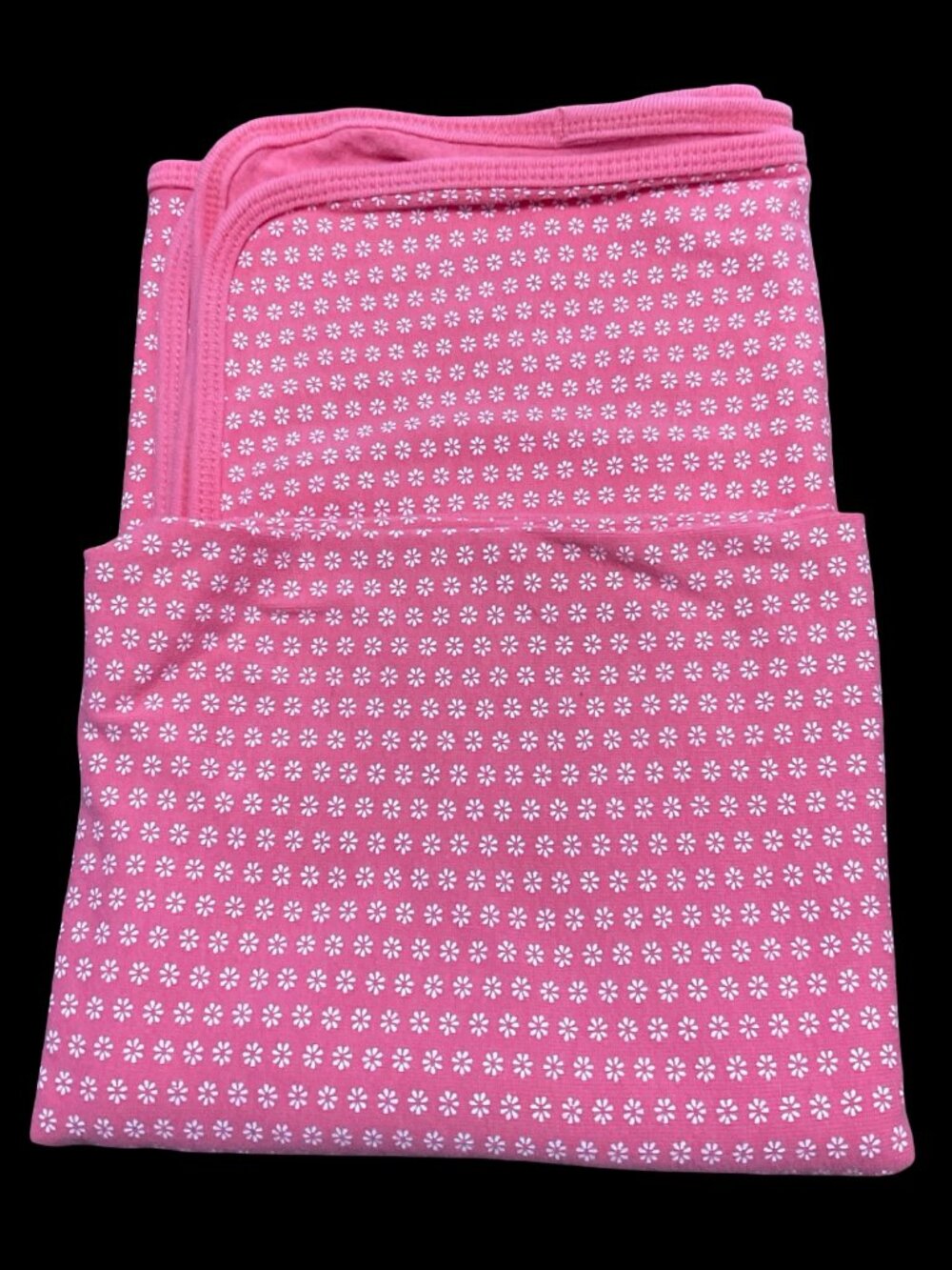 👣 5/$25 - Pink/White Daisy Print Baby Blanket